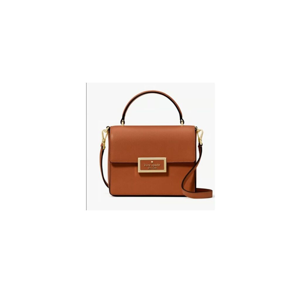 Kate Spade Regan Saffiano Leather Warm Ginger Top Handle Bag NWT ***